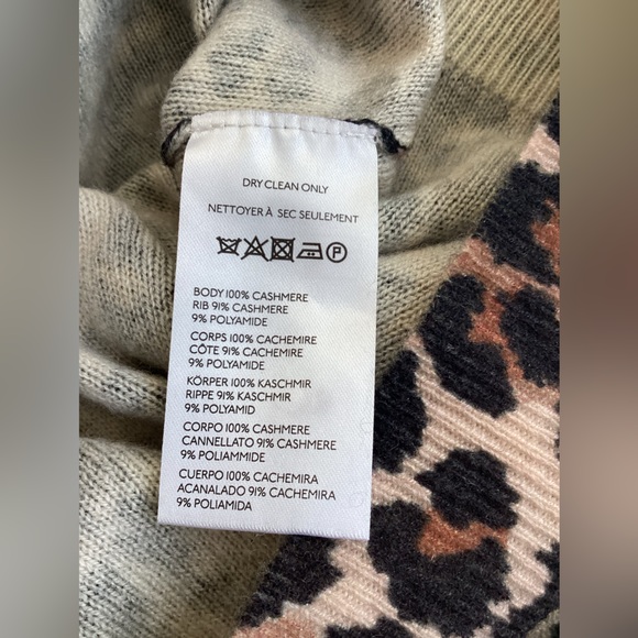 🐆Anthroplogie CASHMERE Puff-Sleeve Cardigan Sweater Maeve NEW Medium - Picture 14 of 15